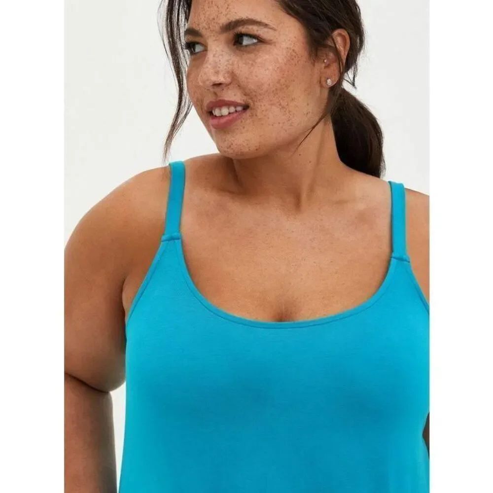 ✨Torrid Midi Jersey Teal Trapeze Sz 4X Dress✨ - Picture 4 of 8